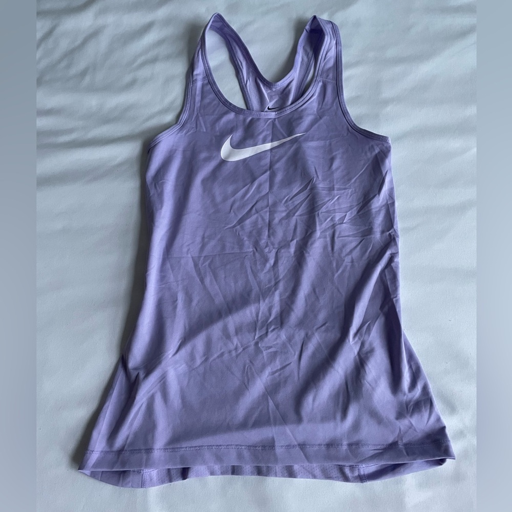 Nike Purple Fitted Dri-FIT Tank Top